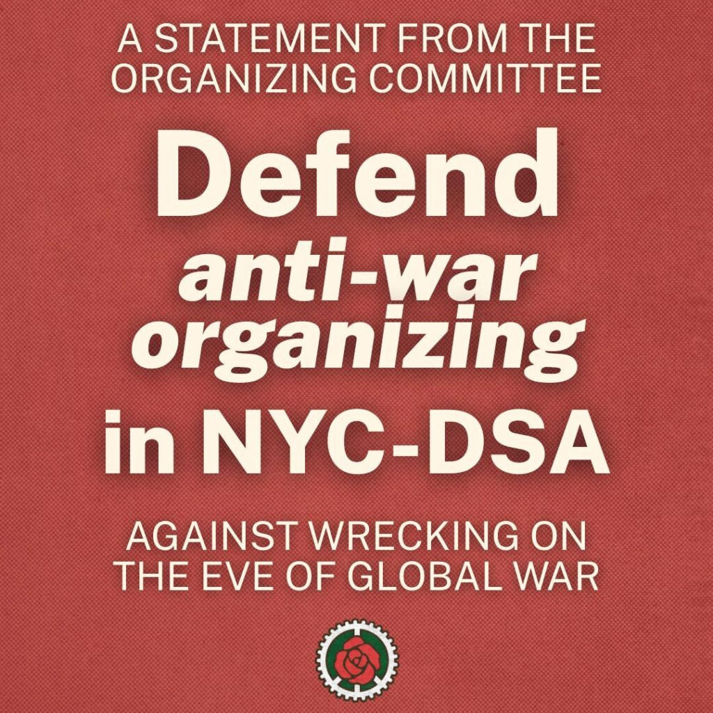 Statement from the Anti-War Working Group OC Against Wrecking on the Eve of Global War
